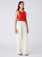 Bronte Linen Tank Poppy