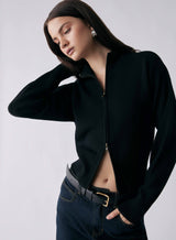 Sierra Zip Cardi - Black