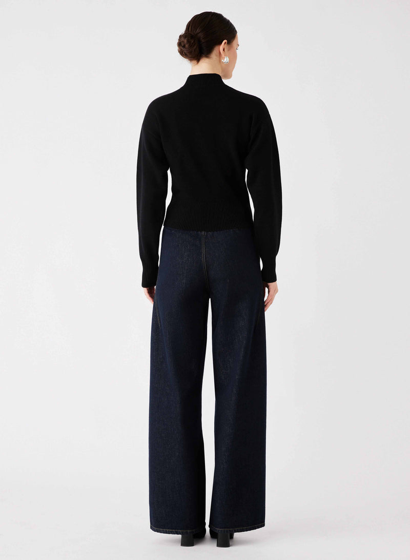 Sierra Zip Cardi - Black