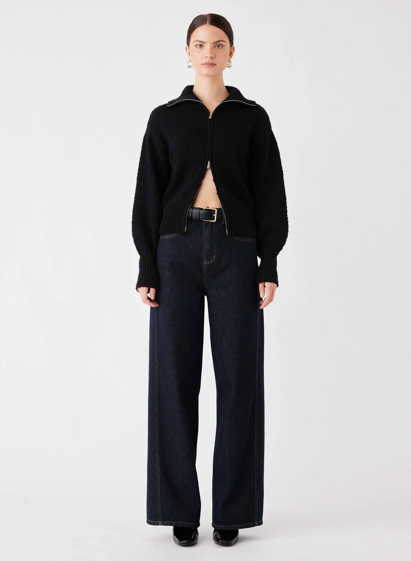Elevation Zip Cardi - Black