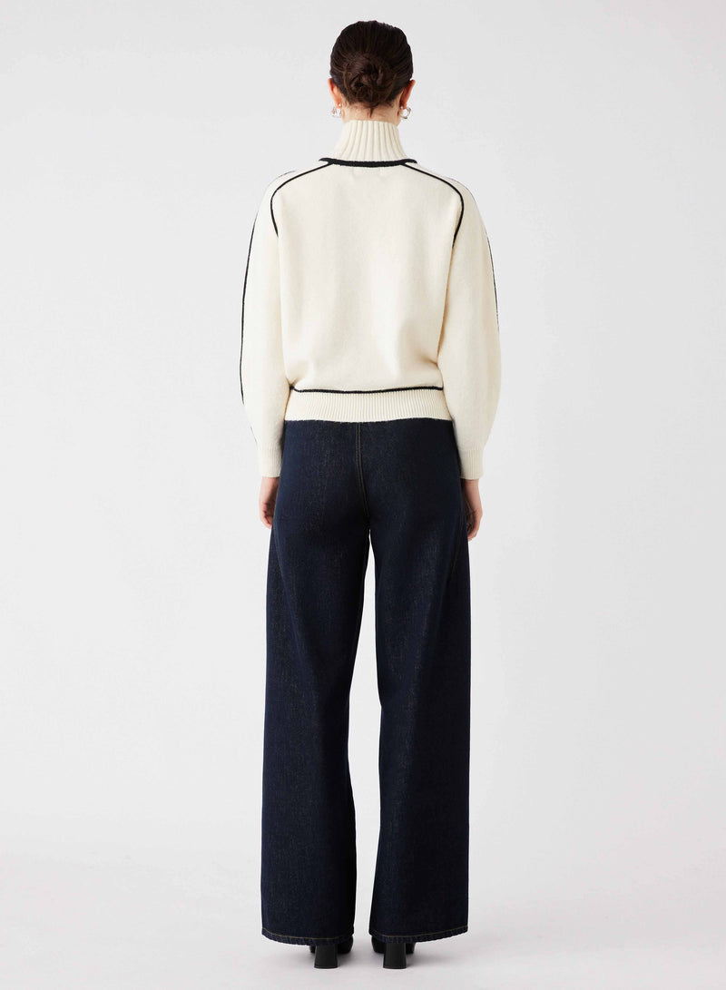 Weekender Sweater - Ivory/Black