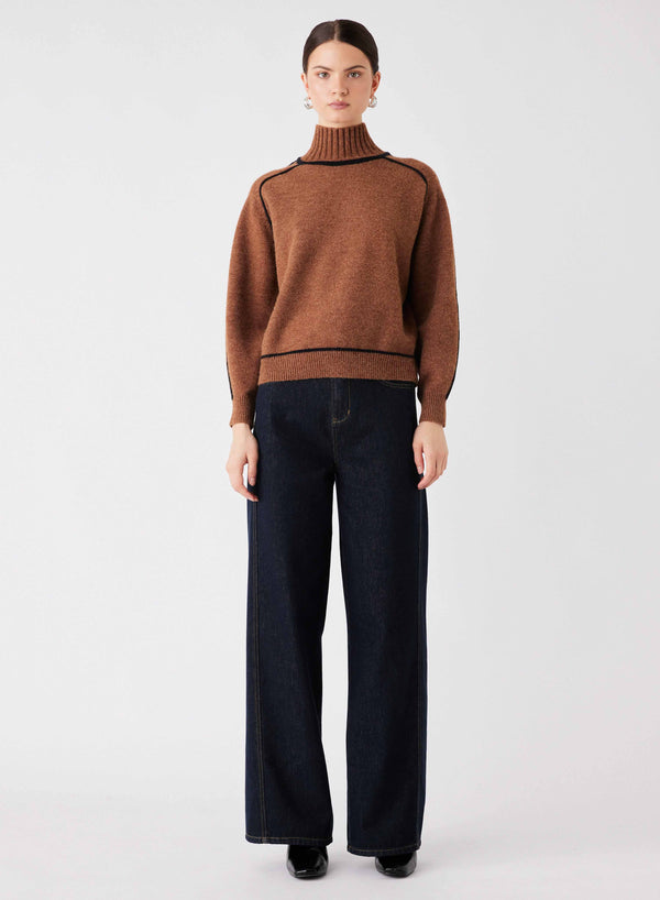 Weekender Sweater - Nutmeg/Black
