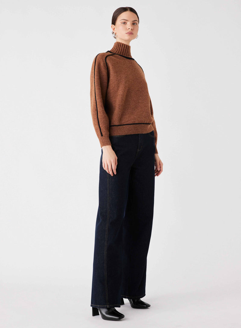 Weekender Sweater - Nutmeg/Black