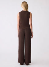 Rebound Knit Tank - Choc