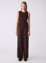 Rebound Knit Tank - Choc