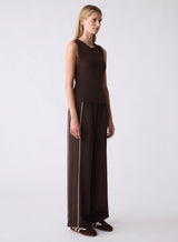 Rebound Knit Tank - Choc
