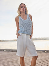 Harbour Knit Tank - Ice Blue