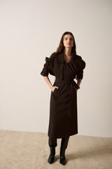 Metro Trench Coat - Chocolate