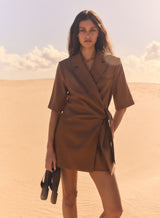 Paragon Blazer Dress - Dune Brown