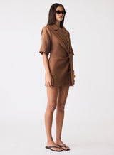 Paragon Blazer Dress - Dune Brown