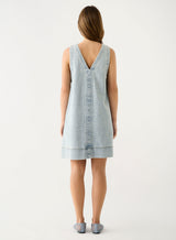 Bayview Denim Shift Dress - Ice Blue Denim