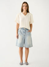 Bayview Denim Bermuda Shorts - Ice Blue Denim