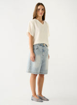 Bayview Denim Bermuda Shorts - Ice Blue Denim