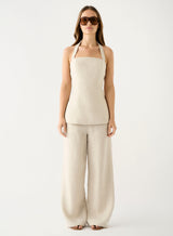 Olivia Halter Top - Natural