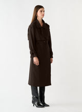 Metro Trench Coat - Chocolate