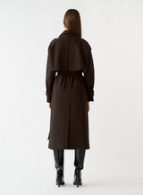 Metro Trench Coat - Chocolate
