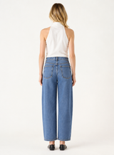 Mayfair Barrel Jeans - Blue Denim