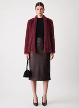 Ora Fur Jacket - Berry