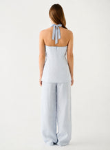 Olivia Halter Top - Ice Blue