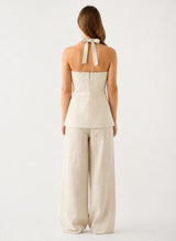 Olivia Halter Top - Natural
