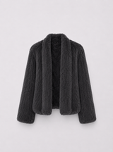 Ora Fur Jacket - Charcoal