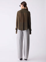 Even Georgette Shirt - Dark Olive