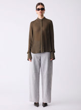 Even Georgette Shirt - Dark Olive