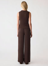 Rebound Knit Tank - Choc