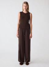 Rebound Knit Tank - Choc