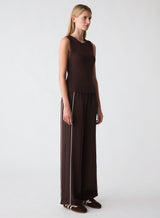 Rebound Knit Tank - Choc