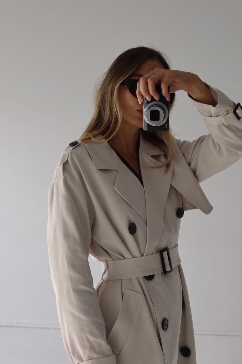 Avenue Trench Coat - Chalk