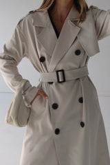 Avenue Trench Coat - Chalk