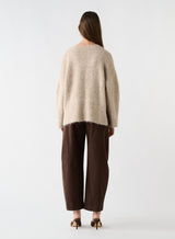 Whisper V Neck Sweater - Oatmeal