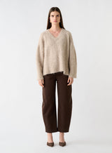 Whisper V Neck Sweater - Oatmeal