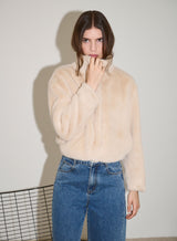 Harmony Fur Jacket - Cream