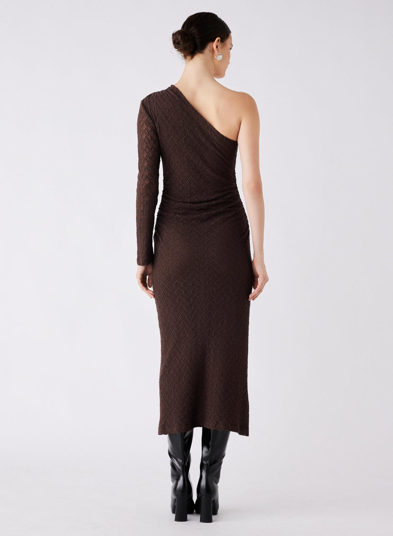 Exile One Shoulder Midi Dress