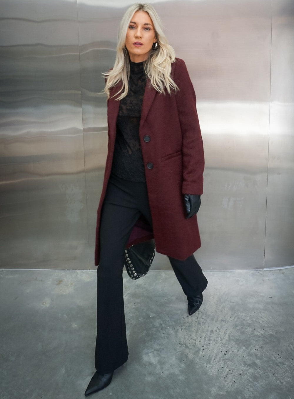 Venice Coat - Wine – Esmaee