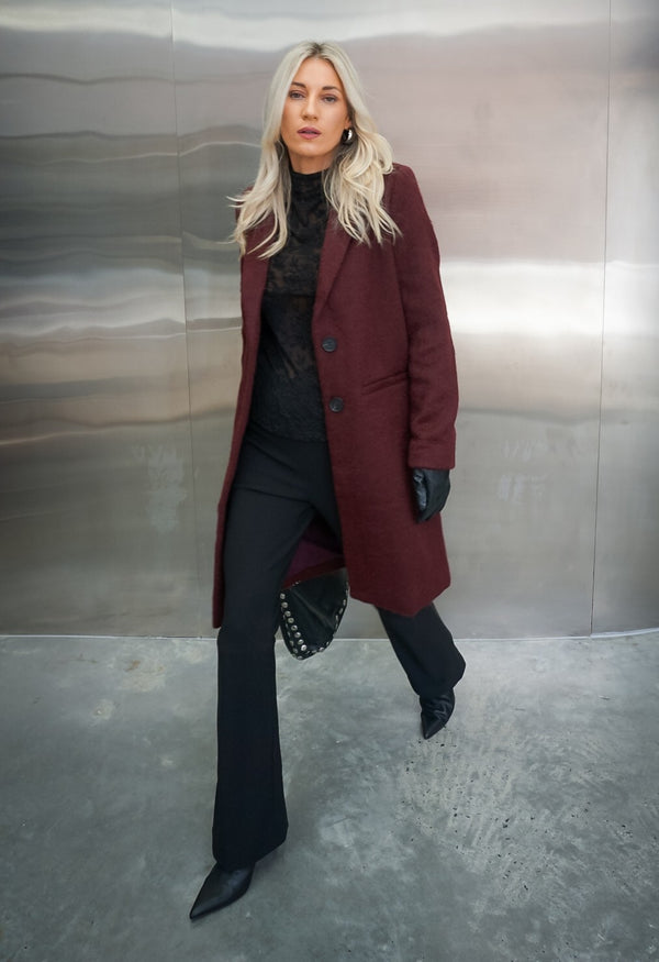 Venice Coat - Wine