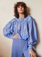Cannes Blouse - Cornflower