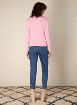 Rowie Button Sweater - Peony