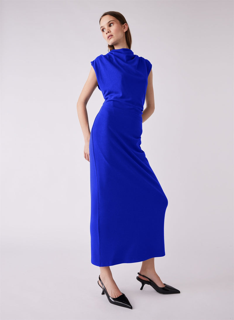 Flute Midi Dress - Cobalt