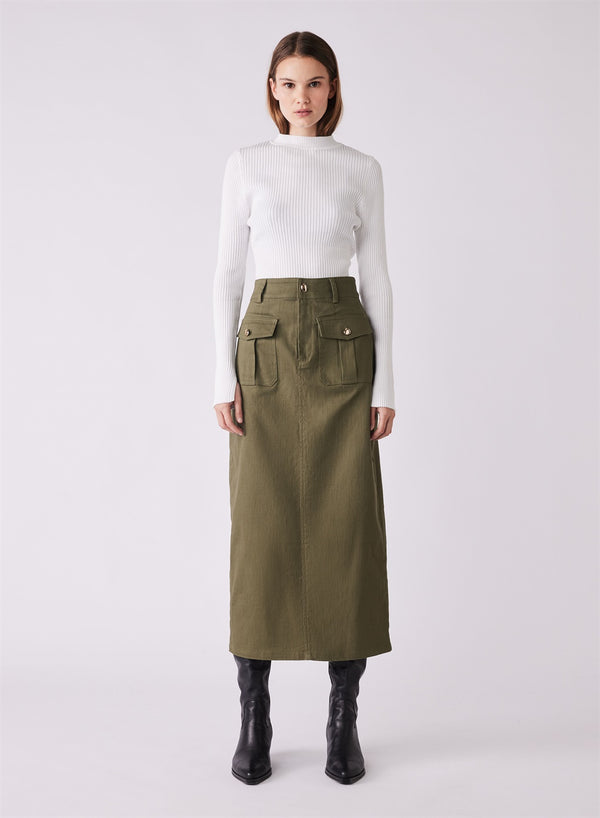 Uptown Skirt - Khaki
