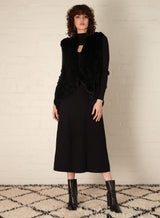 Assure Fur Vest - Black
