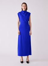 Flute Midi Dress - Cobalt