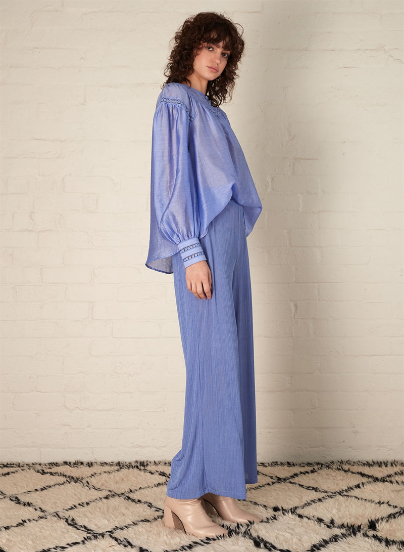 Cannes Blouse - Cornflower