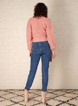 Arctic Wrap Sweater - Pink Marle