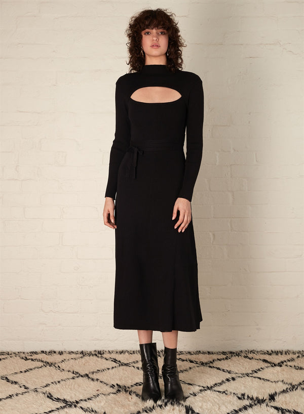 Cara Knit Dress - Black