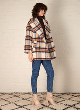 Encore Coat - Cobolt Check