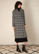 Dalton Coat - Black/White Check