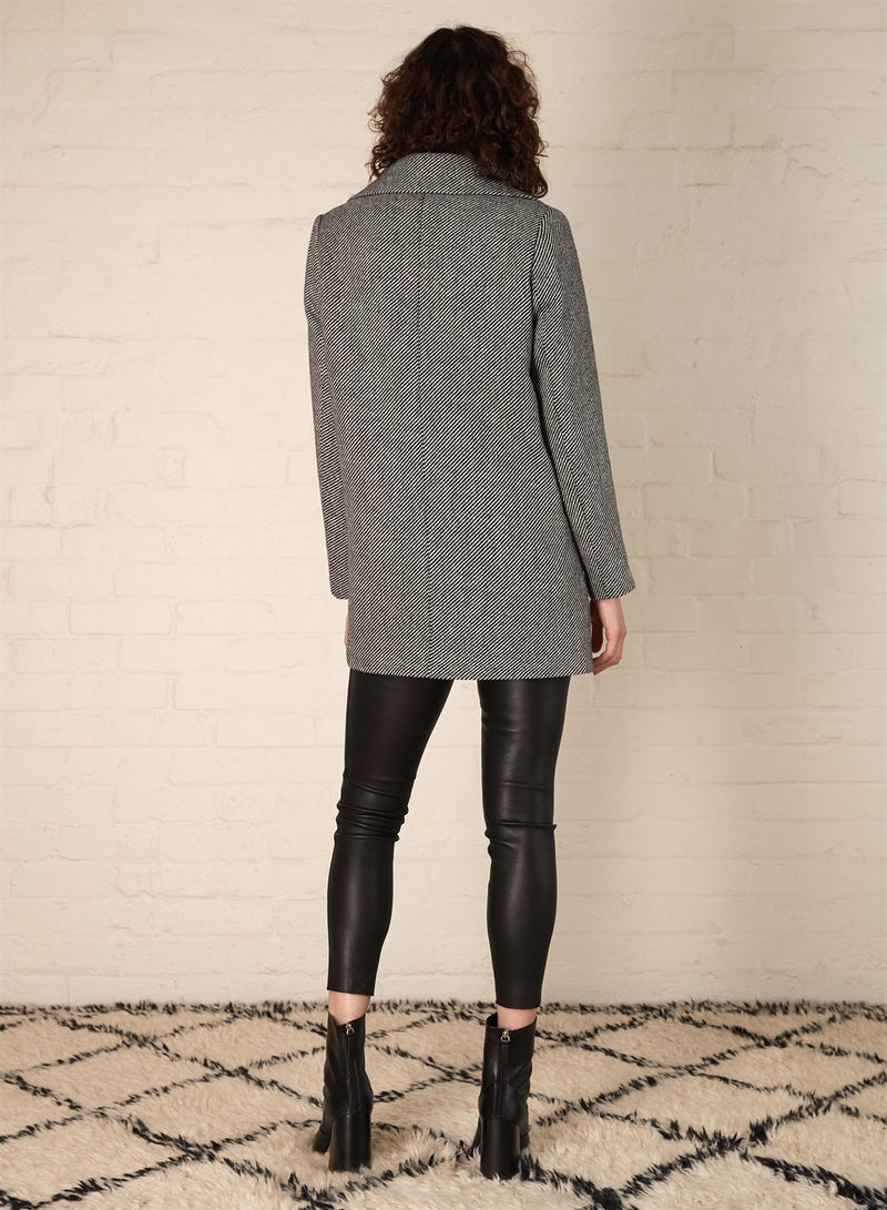 Asher Blazer - Black/White Twill